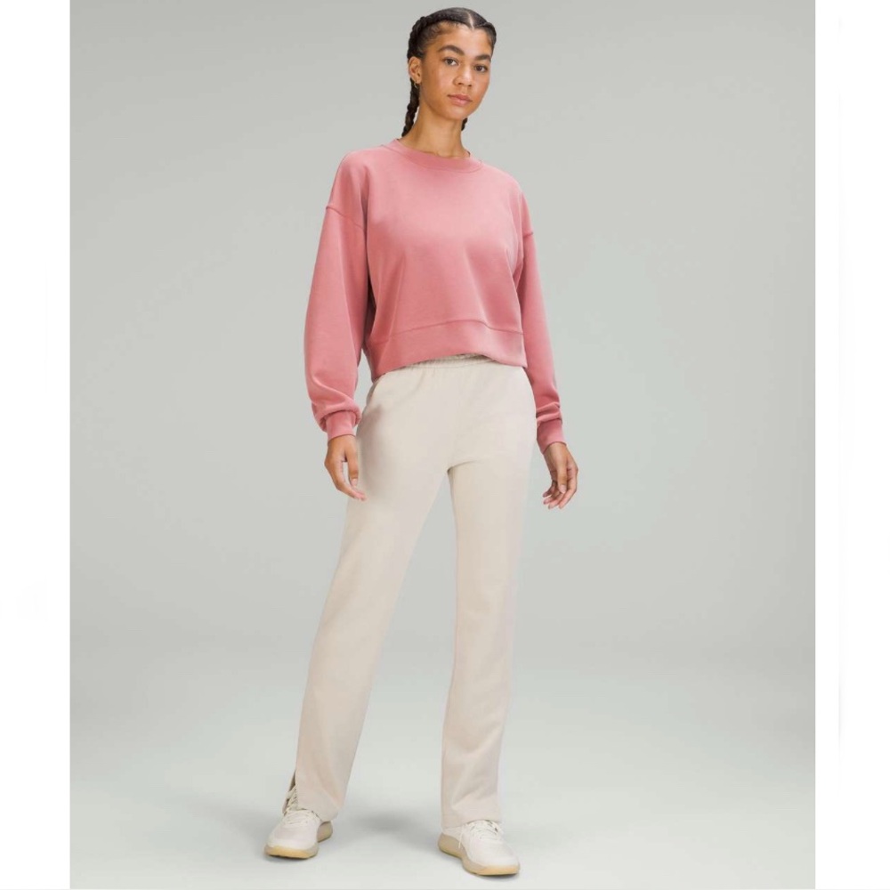 Lululemon Brushed Softstreme Split Hem Highrise Pants Sz 2 N. Ivory